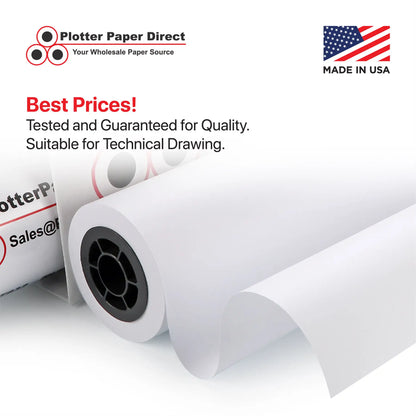 (2) 24'' x 300' Rolls - 18# Translucent Bond - 2'' Core