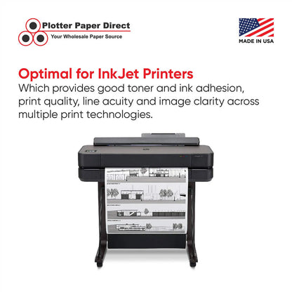 (4) 30'' x 150' Rolls - 20# Plotter Paper - 2'' Core