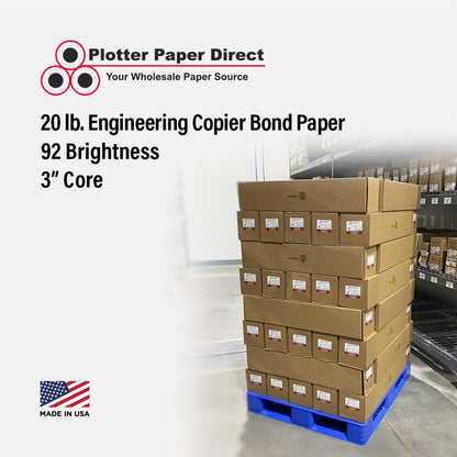 17'' x 650' Rolls - 20# Engineering Bond - 3'' Core (Pallet of 30)