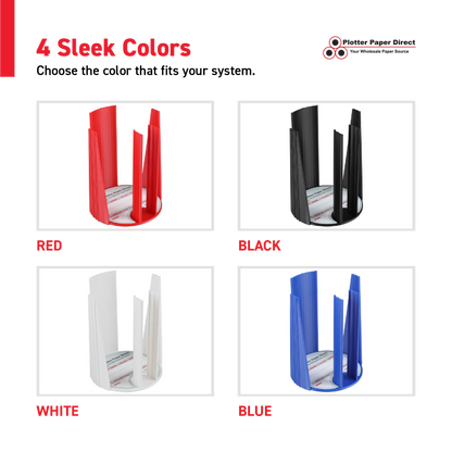 White Bench Organizer for 2" & 3" Core Media Roll Lids – Durable & Space-Saving